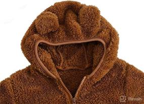 img 2 attached to 🐻 Adorable Little Bear Hoodie: Cozy Sherpa Winter Coat for Toddler Baby Boy/Girl