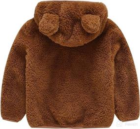 img 1 attached to 🐻 Adorable Little Bear Hoodie: Cozy Sherpa Winter Coat for Toddler Baby Boy/Girl