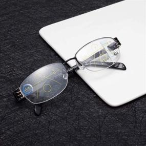 img 1 attached to 👓 LianSan Womens Metal/Acetate Progressive Multifocal Blue Light Blocking Reading Glasses: Enhance Your Computer Reading Experience!