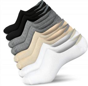 img 4 attached to Women'S No Show Socks Non Slip Flat Boat Line 4/8 Pairs
