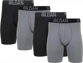 img 4 attached to Cotton Comfort: Gildan Multipack Boxer Briefs For Men With Stretch Fit