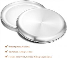img 3 attached to Get Crispy And Healthy Pizza Every Time With Deedro'S Stainless Steel Pizza Pans - Set Of 4 Packs