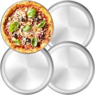 get crispy and healthy pizza every time with deedro's stainless steel pizza pans - set of 4 packs logo