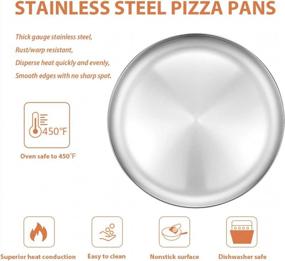 img 2 attached to Get Crispy And Healthy Pizza Every Time With Deedro'S Stainless Steel Pizza Pans - Set Of 4 Packs
