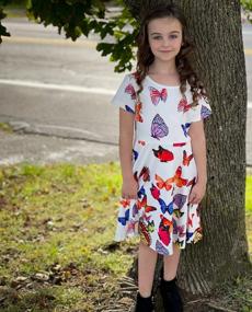 img 2 attached to Summer Sundress For Toddler Girls With Short Sleeves By ALISISTER