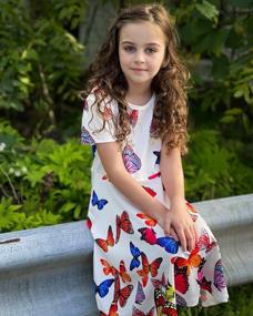img 1 attached to Summer Sundress For Toddler Girls With Short Sleeves By ALISISTER