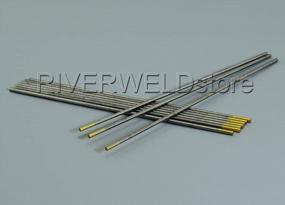 img 1 attached to Premium Quality 1.5% Lanthanated Gold TIG Welding Tungsten Electrode 2.4X150Mm (10 Pack)
