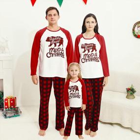 img 3 attached to Matching Family Christmas Pajamas Holiday Xmas Sleepwear Set Matching Pajamas For Family