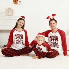 img 2 attached to Matching Family Christmas Pajamas Holiday Xmas Sleepwear Set Matching Pajamas For Family