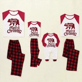 img 1 attached to Matching Family Christmas Pajamas Holiday Xmas Sleepwear Set Matching Pajamas For Family