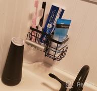 img 1 attached to Organize Your Toothbrushes And Toothpaste With HappyHapi'S Rustproof Adhesive Holder For Bathrooms And Campers review by Chris Hart