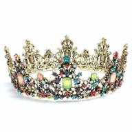 exacoo барокко винтаж королева корона тиара оголовье для женщин-свадьба день рождения выпускного вечера pageant аксессуары для волос логотип