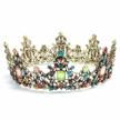 exacoo baroque vintage queen crown tiara headband for women - wedding birthday prom pageant hair accessories logo