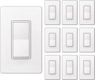 10 pack bestten single pole wall light switch - 15a 120/277v, ul listed white logo