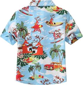 img 3 attached to SSLR Button Hawaiian Christmas Medium Girls' Clothing : Tops, Tees & Blouses