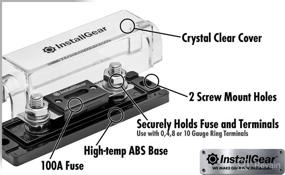 img 3 attached to 💡 InstallGear ANL Fuse Holder: 0/2/4 Ga Gauge with 100 Amp Fuses (2 Pack) - Secure Your Electrical System!