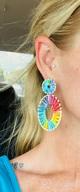 img 1 attached to Boho Beauty: Handmade Statement Raffia Earrings For Women - Perfect Bohemian Gift! review by Steven Thelin