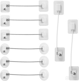 img 4 attached to Secure Your Refrigerator and More with Hotop 8-Piece Refrigerator Lock Set – Child Safety Cabinet Locks Included!