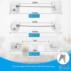 img 3 attached to Secure Your Refrigerator and More with Hotop 8-Piece Refrigerator Lock Set – Child Safety Cabinet Locks Included!