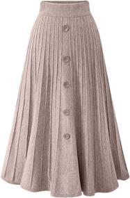 img 1 attached to Youhan Womens Waist Pleated Knitted Women's Clothing and Skirts