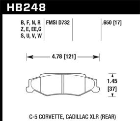 img 1 attached to Hawk Performance HB248N.650 HP Plus Brake Pad: Unleash Next-Level Stopping Power