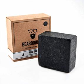 img 2 attached to Beardoholic Beard Soap - Handmade 100% Natural Exfoliating Soap Bar - Activated Charcoal Powder - Deeply Cleanses And Hydrates Dry Skin - Pine Tar Scent - 5 Oz Or 141 G Moisturizing Conditioner