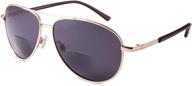 unisex classic bifocal sunglasses readers - eyeguard uv400 protection, outdoor reading glasses for men & women 1.75 logo