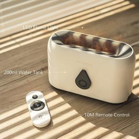 img 3 attached to Airthereal Flame Diffuser With Remote Control - Aroma Essential Oil Diffuser And Ultrasonic Cool Mist Flame Humidifier - Timer, Adjustable Mist Mode, LED Lighting Effect (White)