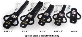 img 3 attached to 🦅 Feral ATV Gear: Enhance Your Towing with the 2" x 6" Spread Eagle 3-Way Hitch