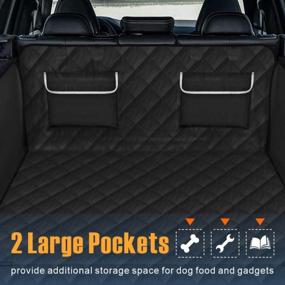 img 2 attached to Water-Resistant SUV Pet Cargo Cover With Flap Protector By Packism - Large Dog Seat Cover With Bumper Flap For Universal Fit - Black