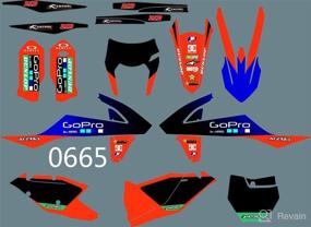img 4 attached to Customized Motorcross Graphics Motorcycle Stickers