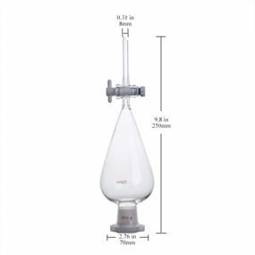 img 3 attached to LabZhang 125Ml Heavy Wall Glass Separatory Funnel With PTFE Stopcock And Conical Design