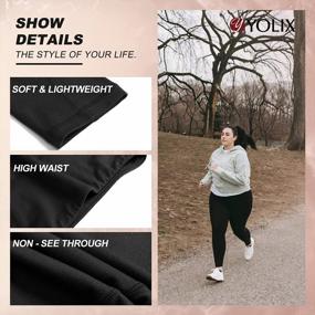 img 3 attached to High Waisted Black Workout Leggings For Plus Size Women - YOLIX 2 Pack (2X, 3X, 4X)