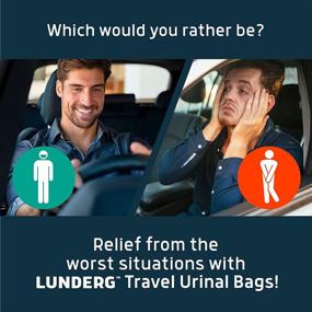 img 1 attached to Convenient And Hygienic Lunderg Disposable Urine Bags For Men - Pack Of 20 With Super Absorbent Pad For Travel, Emergency, And Camping