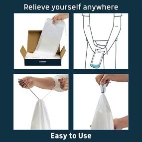 img 3 attached to Convenient And Hygienic Lunderg Disposable Urine Bags For Men - Pack Of 20 With Super Absorbent Pad For Travel, Emergency, And Camping