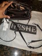 img 1 attached to Heshe Women'S Leather Shoulder Bag: Stylish Satchel, Purses, And Crossbody Bag All In One review by John Wei