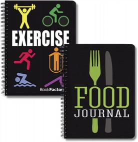 img 4 attached to BookFactory Bundle Food Journal And Fitness Journal, 120 Pages Each, 5"X7", Durable Thick Translucent Cover, Wire-O Binding