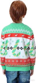 img 2 attached to 🎄 BesserBay Kids' Ugly Christmas Sweatshirt, Xmas Long Sleeve Funny Shirt for 4-12 Years