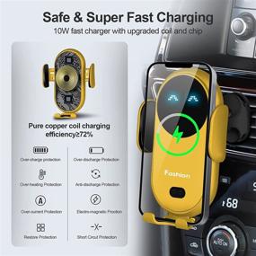 img 2 attached to 🚗 Efficient Auto-Clamping Wireless Car Charger: BENBOAR Cute Cell Phone Mount with 10W Fast Charging for iPhone, Samsung, and More!