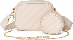 img 3 attached to GEEAD Small Quilted Crossbody Bags For Women Trendy Design Shoulder Purse With Round Zip Bag