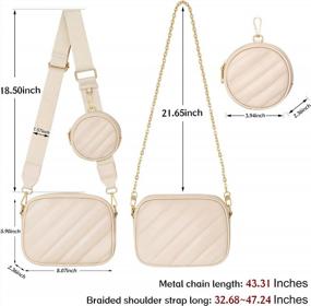 img 1 attached to GEEAD Small Quilted Crossbody Bags For Women Trendy Design Shoulder Purse With Round Zip Bag