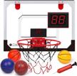 get your kids active with meland indoor mini basketball hoop with electronic scoreboard and accessories logo