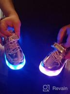 img 1 attached to 👟 Upgrade your Kids' Style with Wooowyet LED Sneakers for Boys and Girls - Hook&amp;Loop, Low Light Up, USB Rechargeable Shoes review by Jeff Sprunk