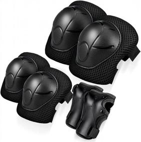 img 1 attached to Kids' JeeFree Bike Helmet Set With Knee, Elbow & Wrist Guards - Adjustable For Toddlers To Youth!
