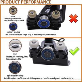 img 1 attached to 🚪 Fokes 72561-SHJ-A21 Left & Right Sliding Door Rollers Assembly: Compatible with Odyssey EX EX-L Touring 2005-2010 - Replace #924-128 924-129B