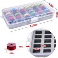 🧵 bobbin holder storage case - sewing box thread organizer for brother sewing machine, holds up to 60pcs bobbins - 2 pack (box only) logo