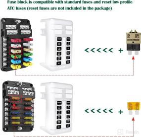 img 3 attached to Efficient LENKRAD 12-Way Marine Fuse Block: Waterproof Blade Fuse Box for Car Marine RV Truck (12-24V)