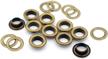 craftmemore 3/16" (5mm) hole size 100 sets antique brass bronze metal grommets eyelets with washers for bead cores, clothes, leather, canvas (antique brass) logo
