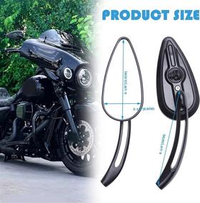 img 3 attached to Enhance Your Ride with 8mm/10mm Motorcycle Skull Rearview Mirrors - Perfect for Harley Touring, Road King, Street Glide, Dyna, Suzuki, Kawasaki