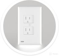 snappower safelight - ultimate child and baby safety power outlet wall cover with built-in led night light - easy installation, no batteries or wires - duplex, white (1 pack) логотип